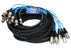 Elite Core 8 Channel 50' Fan To Fan XLR Extension Snake